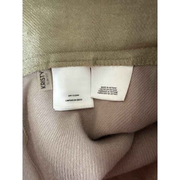 Kasper Womens kristy Slim Fit iridescent gold Tapered Pants Viscose Size 14 - Picture 4 of 6